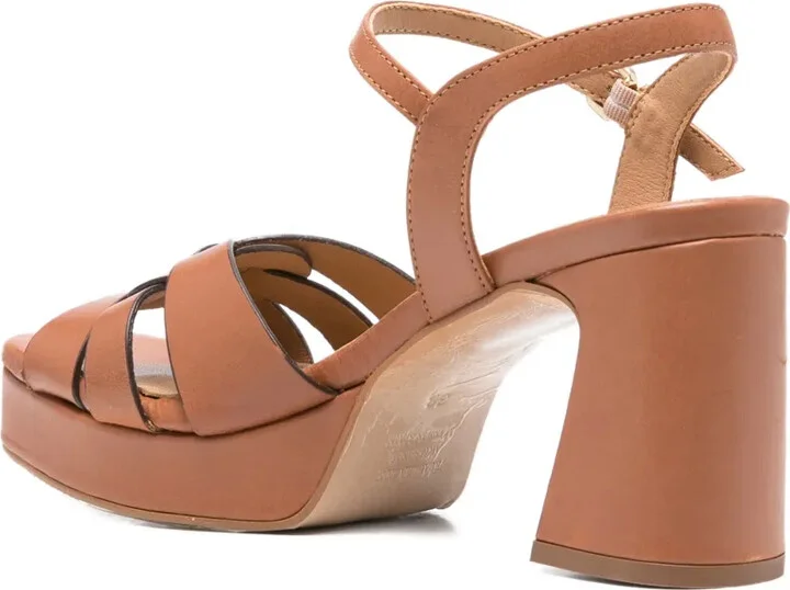 80mm Leather Platform Sandals - Image 3