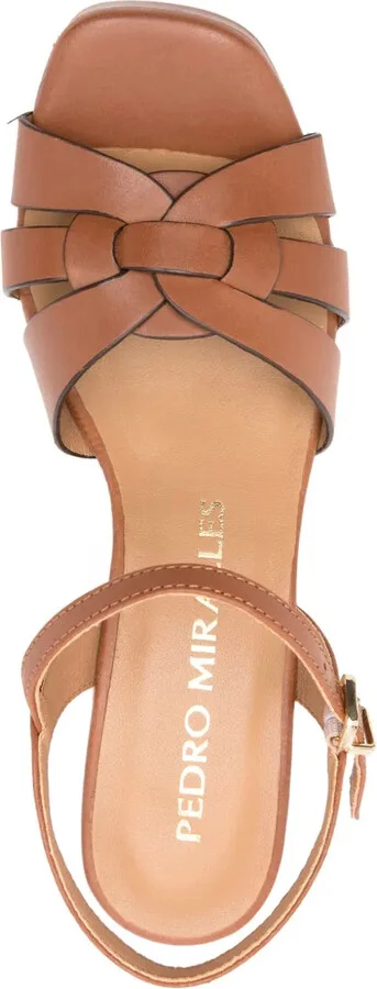 80mm Leather Platform Sandals - Image 4