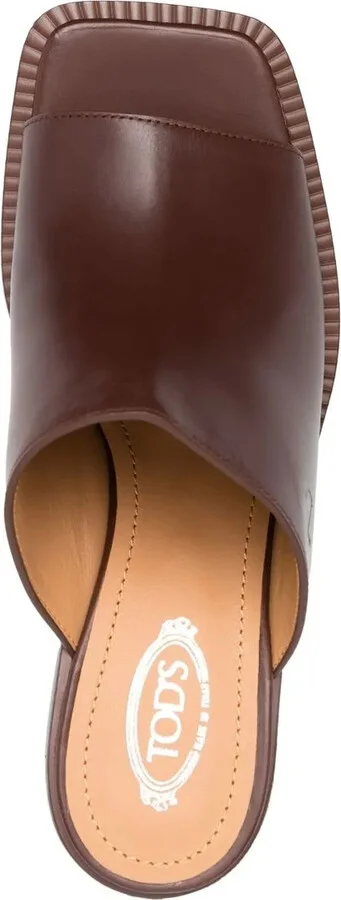 80mm Leather Platform Sandals - Image 4