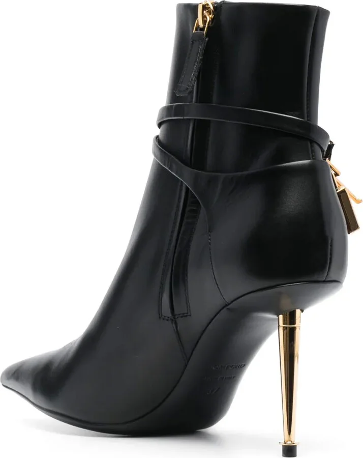 80mm Leather Pointed-Toe Boots - Image 3