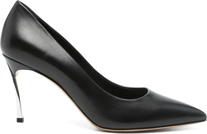 80mm Leather Pumps