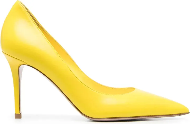 80mm Leather Pumps