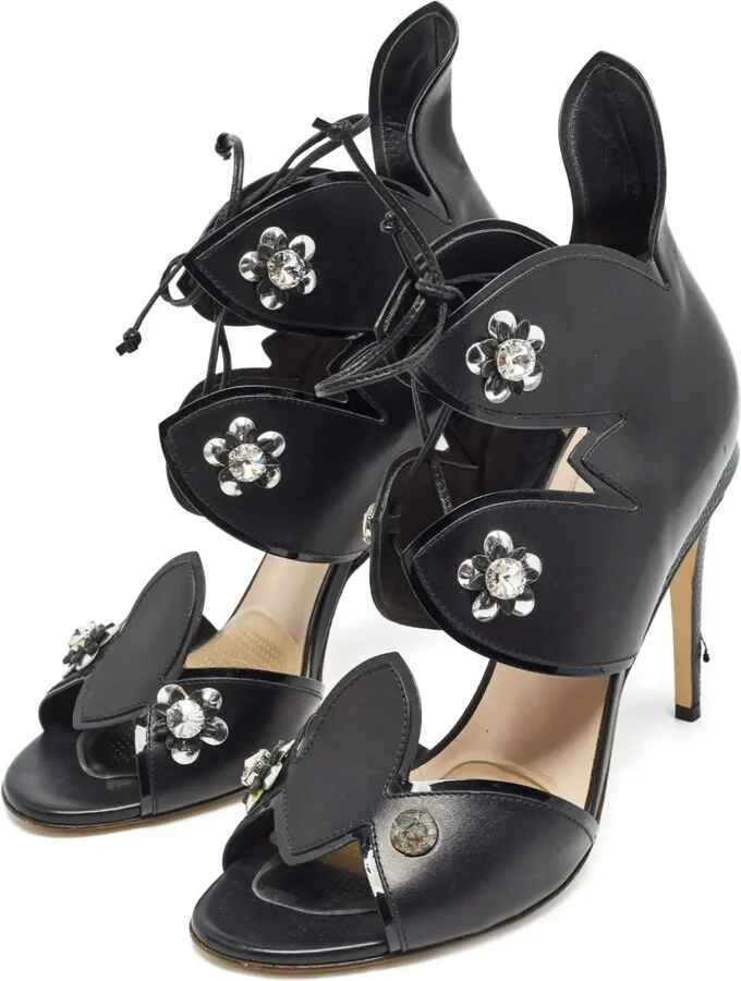 80mm Leather Sandals - Image 4