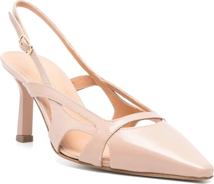 80mm Leather Slingback Pumps - Image 2