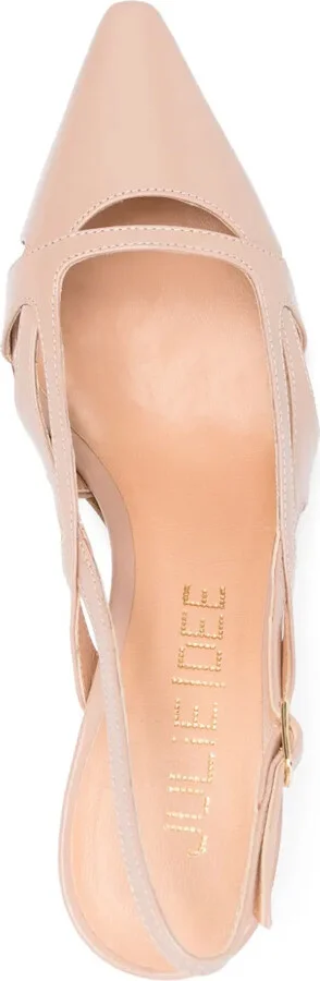 80mm Leather Slingback Pumps - Image 4