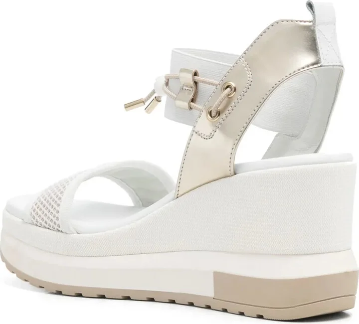 80mm Leather Wedge Sandals - Image 3