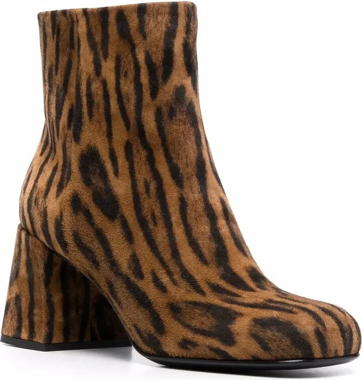 80mm Leopard-Print Ankle Boots - Image 2