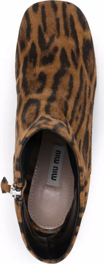 80mm Leopard-Print Ankle Boots - Image 4