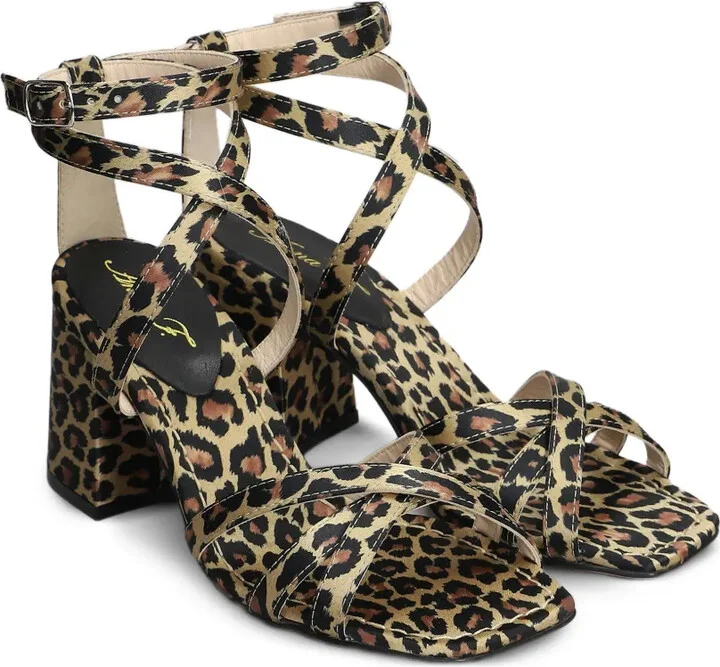 80mm Leopard-Print Sandals - Image 2