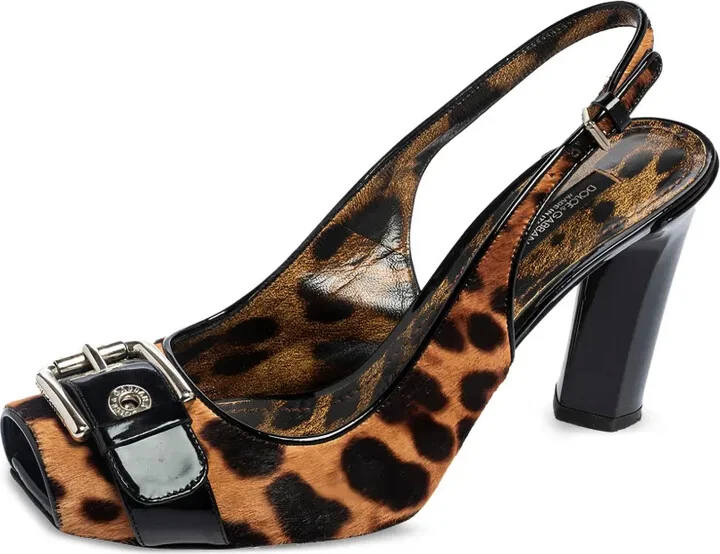80mm Leopard-Print Slingback Pumps - Image 2