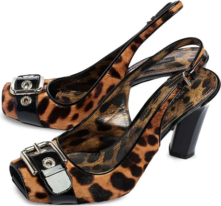 80mm Leopard-Print Slingback Pumps - Image 3