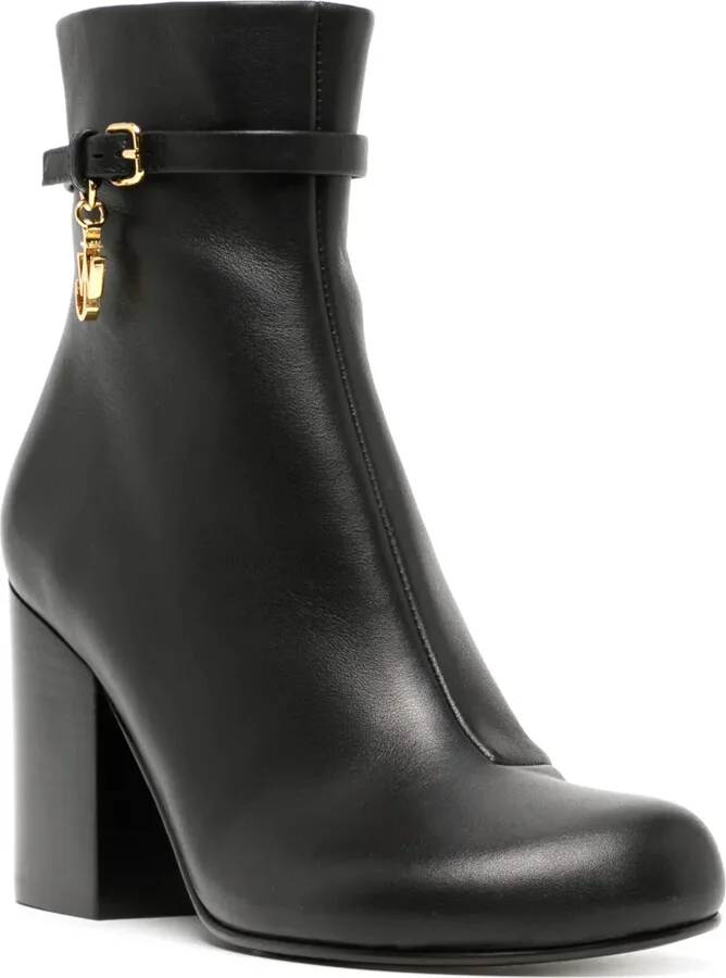 80mm Logo-Charm Leather Boots - Image 2