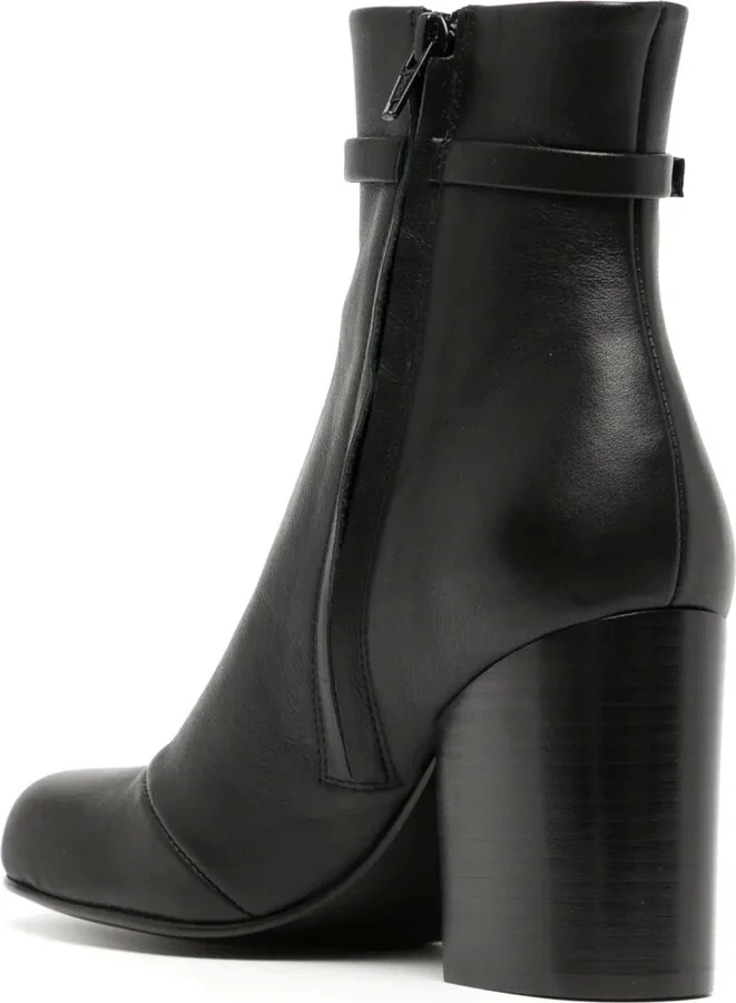 80mm Logo-Charm Leather Boots - Image 3