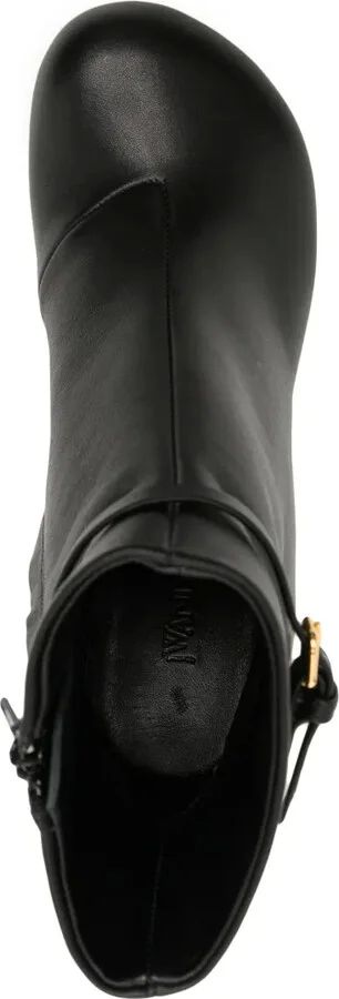 80mm Logo-Charm Leather Boots - Image 4