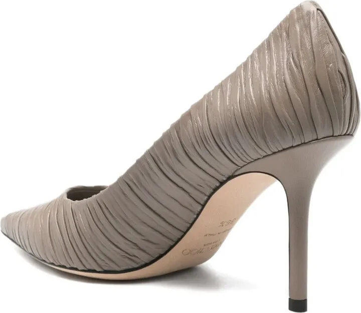 80mm Love pleated pointed-toe pumps - Image 3