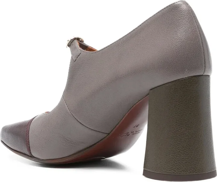 80mm Lusitai block-heel cap-toe pumps - Image 3