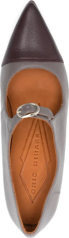 80mm Lusitai block-heel cap-toe pumps - Image 4