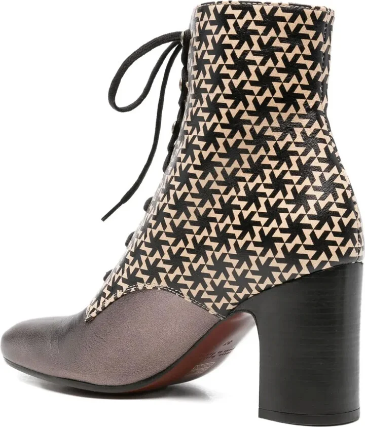 80mm Masalac geometric-pattern lace-up boots - Image 3