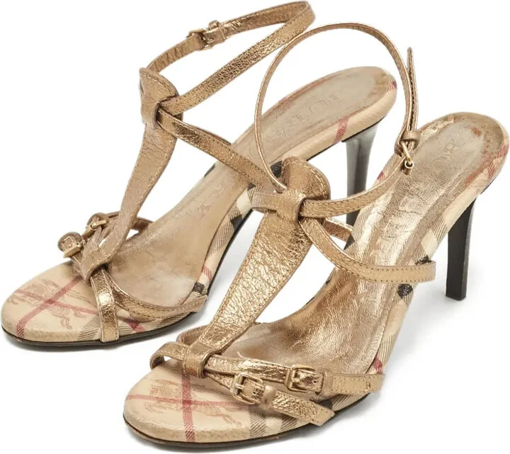 80mm Metallic-Leather Sandals - Image 2