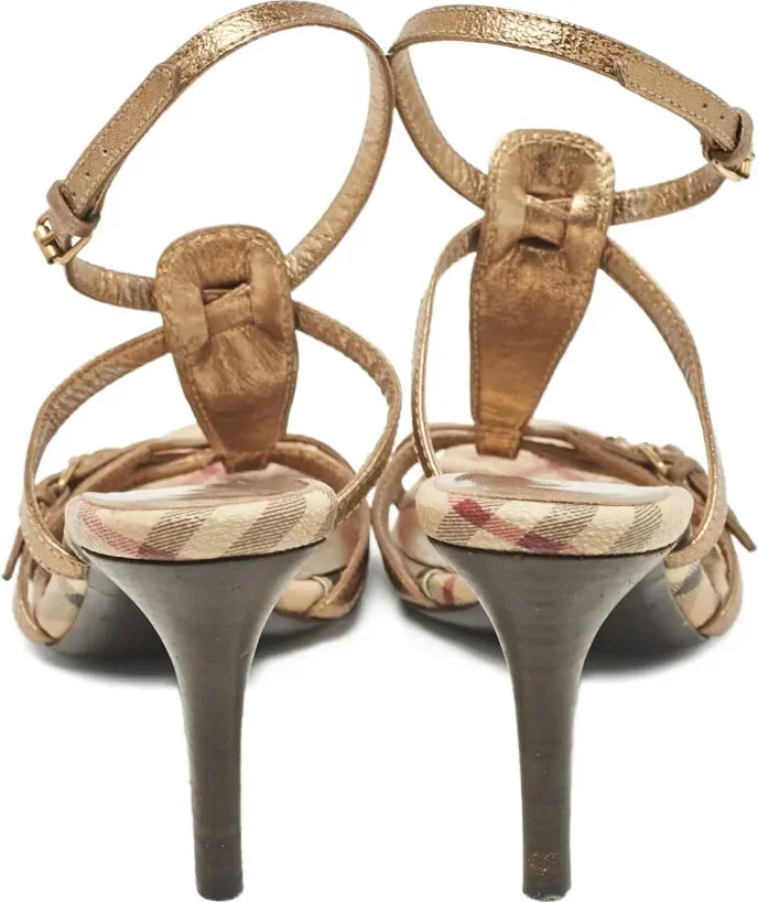 80mm Metallic-Leather Sandals - Image 4