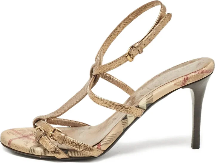 80mm Metallic-Leather Sandals