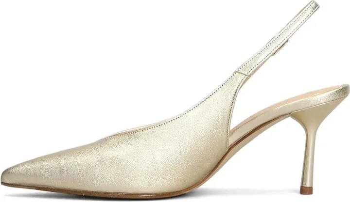 80mm Metallic Slingback Pumps - Image 4