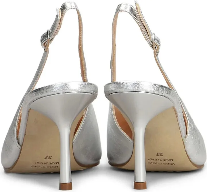 80mm Metallic Slingback Pumps - Image 3