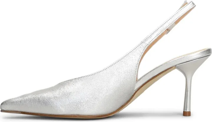 80mm Metallic Slingback Pumps - Image 4