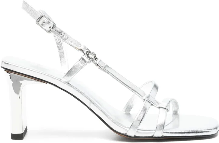 80mm Metallic Strappy Sandals
