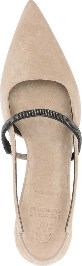 80mm Monili-chain suede pumps - Image 4