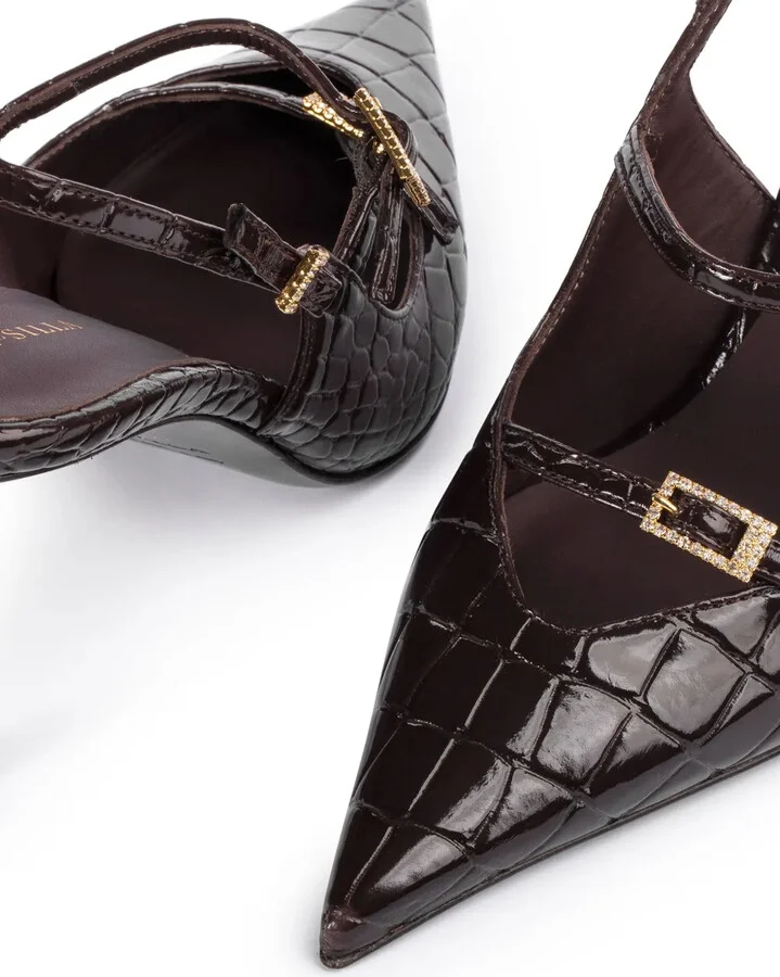 80mm Morgana leather pumps - Image 4