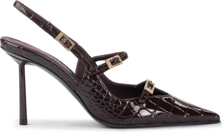 80mm Morgana leather pumps