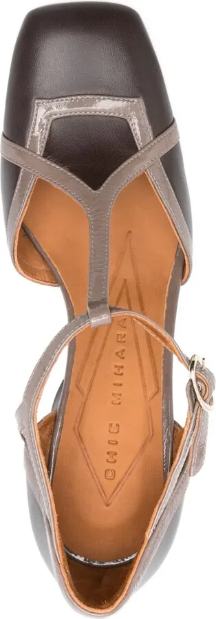 80mm Odessy T-strap block-heel pumps - Image 4
