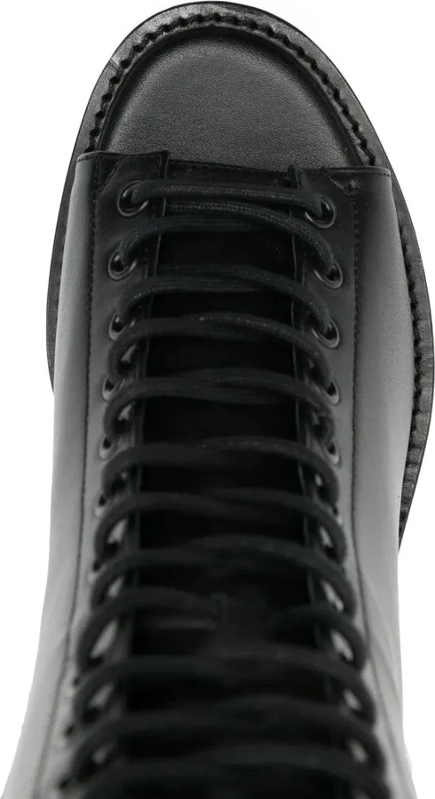 80mm Open-Toe Leather Boots - Image 4