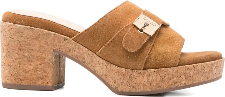 80mm Ophelia buckle-fastening suede sandals