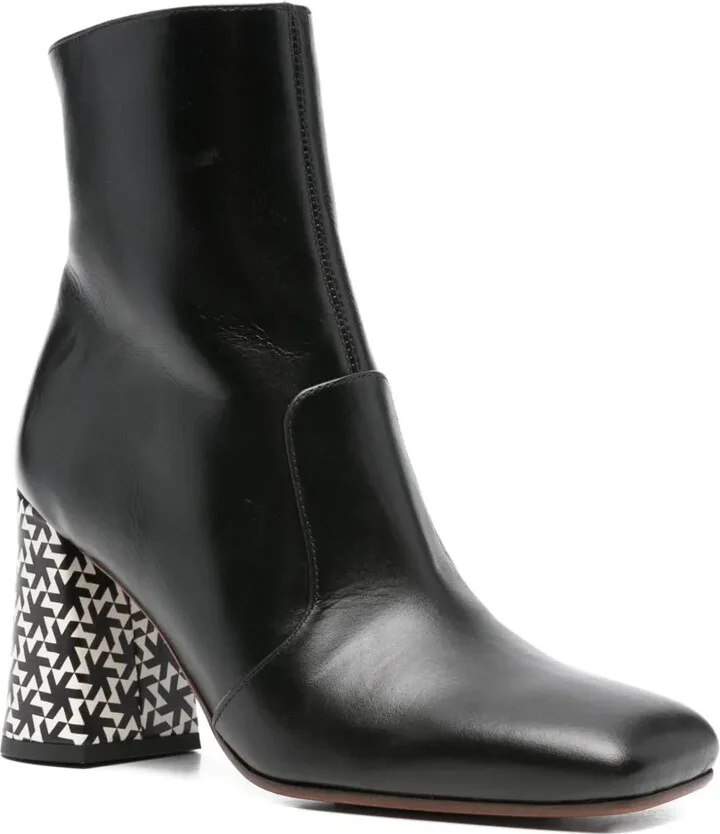 80mm Oysi geometric-block heel ankle boots - Image 2