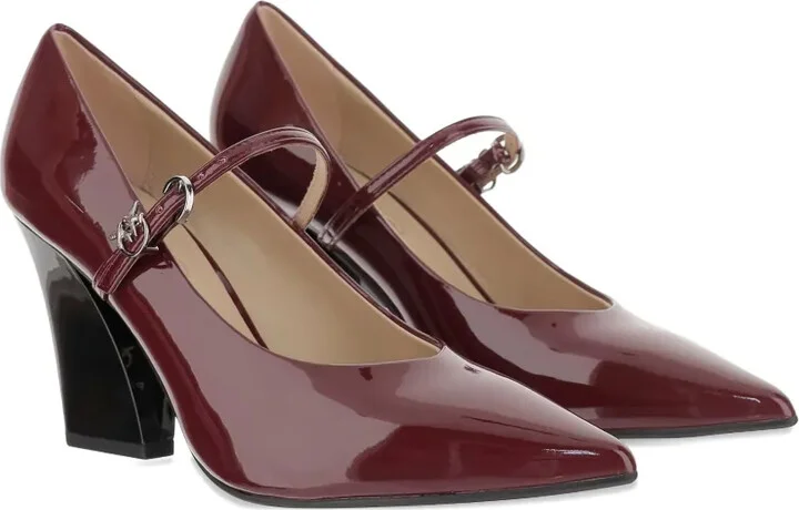 80MM patent leather ankle-strap pumps - Image 2