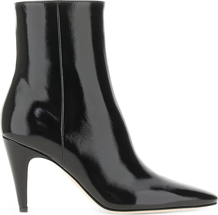 80mm Patent Leather Stiletto Boots
