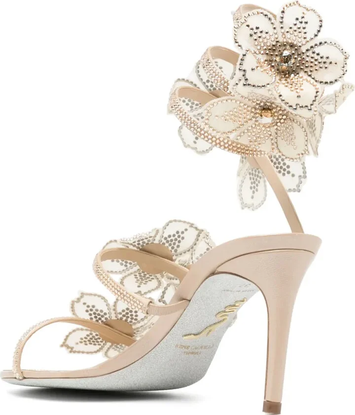 80mm Peach Flower sandals - Image 3