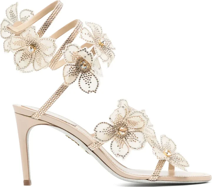 80mm Peach Flower sandals