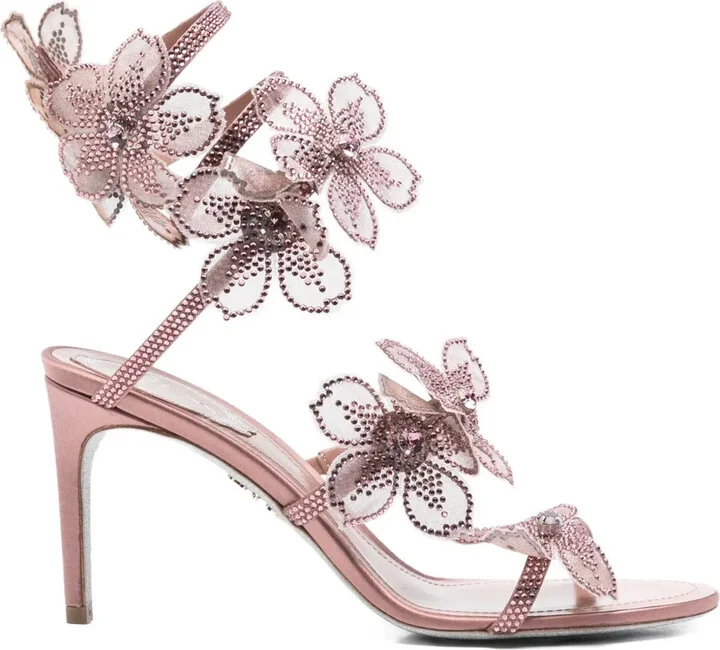 80mm Peach Flower sandals