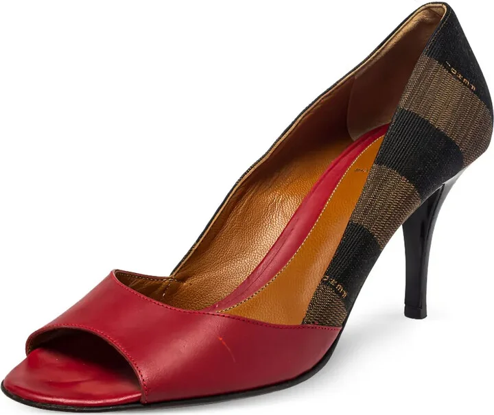 80mm Peep-Toe Heeled Pumps - Image 2