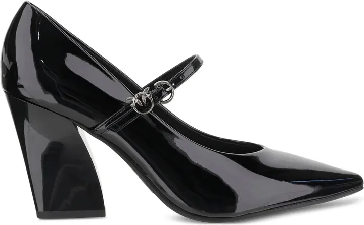 80mm Pointed-Toe Buckle Pumps