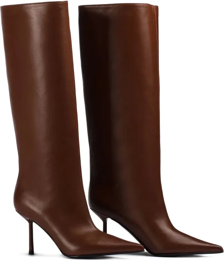 80MM pointed-toe knee-high boots - Image 2