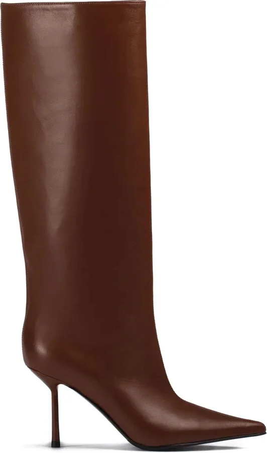 80MM pointed-toe knee-high boots
