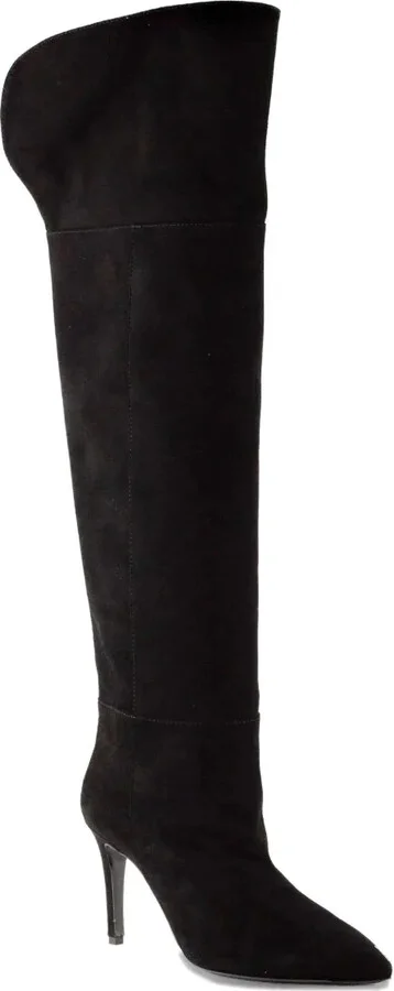 80mm Pointed-Toe Knee-High Suede Boots - Image 2