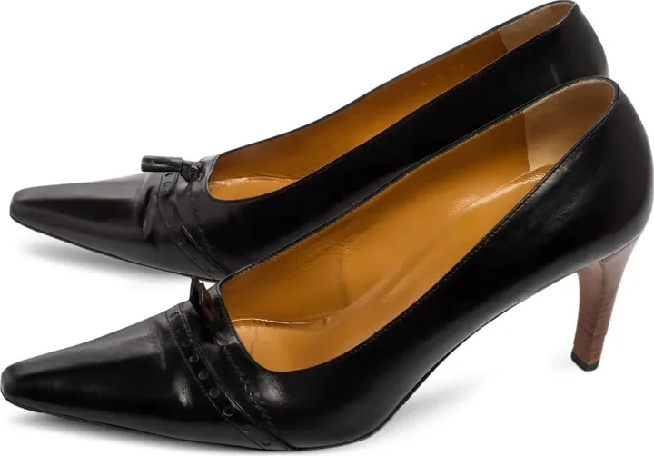 80mm Pointed-Toe Leather Pumps - Image 2