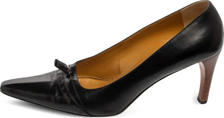 80mm Pointed-Toe Leather Pumps