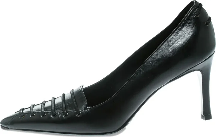 80mm Pointed-Toe Leather Pumps