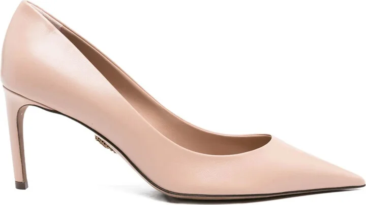 80mm Pointed-Toe Leather Pumps